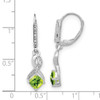 Lex & Lu Sterling Silver Peridot and Diamond Earrings LAL1476 - 4 - Lex & Lu