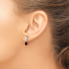 Lex & Lu 14k White Gold Garnet and Diamond Earrings LAL1485 - 3 - Lex & Lu