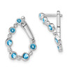 Lex & Lu 14k White Gold Blue Topaz Earrings LAL1505 - Lex & Lu