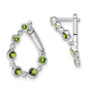 Lex & Lu 14k White Gold Peridot Earrings LAL1509 - Lex & Lu