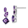 Lex & Lu 14k White Gold Amethyst Earrings LAL1515 - Lex & Lu