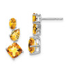 Lex & Lu 14k White Gold Citrine Earrings LAL1517 - Lex & Lu