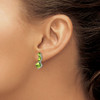 Lex & Lu 14k White Gold Peridot Earrings LAL1519 - 3 - Lex & Lu