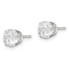 Lex & Lu Sterling Silver 6mm Round 4 Prong CZ Stud Earrings LAL24357 - 2 - Lex & Lu