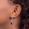 Lex & Lu 14k White Gold Lab Grown Diamond & Created Blue Sapphire Earrings LAL1568 - 3 - Lex & Lu