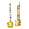 Lex & Lu 14k Yellow Gold Lab Grown Diamond & Created Yellow Sapphire Earrings LAL1574 - Lex & Lu