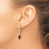 Lex & Lu 14k Yellow Gold Lab Grown Diamond & Created Ruby Earrings Enhancers - 3 - Lex & Lu