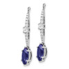 Lex & Lu 14k White Gold Lab Grown Dia. & Cr Blue Sapphire Earrings Enhancers - 2 - Lex & Lu