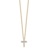 Lex & Lu 14k Yellow Gold True Origin Lab Grown Dia VS/SI, Cross Pendant Necklace LAL1985 - 2 - Lex & Lu