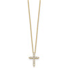 Lex & Lu 14k Yellow Gold True Origin Lab Grown Dia VS/SI, Cross Pendant Necklace LAL1987 - 2 - Lex & Lu