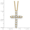 Lex & Lu 14k Yellow Gold True Origin Lab Grown Dia VS/SI, Cross Pendant Necklace LAL1991 - 6 - Lex & Lu