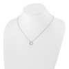 Lex & Lu 14k White Gold True Origin Lab Grown Dia Circle Pendant Chain Necklace LAL2001 - 4 - Lex & Lu