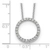 Lex & Lu 14k White Gold True Origin Lab Grown Dia Circle Pendant Chain Necklace LAL2003 - 6 - Lex & Lu