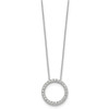 Lex & Lu 14k White Gold True Origin Lab Grown Dia Circle Pendant Chain Necklace LAL2005 - 2 - Lex & Lu