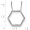 Lex & Lu 14k White Gold True Origin Lab Grown Dia. Hexagon Pendant Necklace LAL2011 - 6 - Lex & Lu