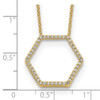 Lex & Lu 14k Yellow Gold True Origin Lab Grown Dia Hexagon Pendant Necklace LAL2012 - 6 - Lex & Lu