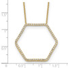 Lex & Lu 14k Yellow Gold True Origin Lab Grown Dia Hexagon Pendant Necklace LAL2014 - 5 - Lex & Lu