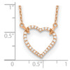 Lex & Lu 14k Rose Gold True Origin Lab Grown Dia Heart Pendant Chain Necklace LAL2021 - 6 - Lex & Lu