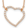 Lex & Lu 14k Rose Gold True Origin Lab Grown Dia. VS/SI, Heart Pendant Necklace LAL2024 - Lex & Lu