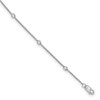 Lex & Lu 14k White Gold True Origin Lab Grown Dia. VS/SI, Cable Station Bracelet LAL2031 - Lex & Lu