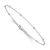 Lex & Lu 14k White Gold True Origin Lab Grown Dia. VS/SI, Cable Station Bracelet LAL2031 - 3 - Lex & Lu