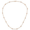 Lex & Lu 14k Rose Gold True Origin Lab Grown Dia. VS/SI, D E F, Station Necklace LAL2057 - 7 - Lex & Lu