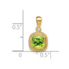 Lex & Lu 14k Yellow Gold Peridot and Diamond Pendant LAL2094 - 3 - Lex & Lu