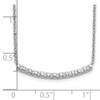 Lex & Lu 14k White Gold Lab Grown Diamond SI1/SI2, G H I, Curved Bar Necklace LAL2100 - 3 - Lex & Lu