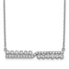 Lex & Lu 14k White Gold Lab Grown Diamond SI1/SI2, G H I, Bar Necklace LAL2104 - Lex & Lu