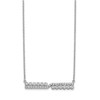 Lex & Lu 14k White Gold Lab Grown Diamond SI1/SI2, G H I, Bar Necklace LAL2104 - 2 - Lex & Lu