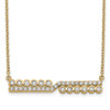 Lex & Lu 14k Yellow Gold Lab Grown Diamond SI1/SI2, G H I, Bar Necklace LAL2105 - Lex & Lu