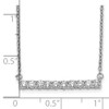 Lex & Lu 14k White Gold Lab Grown Diamond SI1/SI2, G H I, Bar Necklace LAL2110 - 3 - Lex & Lu