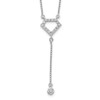 Lex & Lu 14k White Gold Lab Grown Dia. SI1/SI2, Fancy Stone Dangle Necklace LAL2118 - Lex & Lu