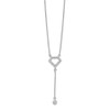 Lex & Lu 14k White Gold Lab Grown Dia. SI1/SI2, Fancy Stone Dangle Necklace LAL2118 - 2 - Lex & Lu