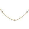 Lex & Lu 14k Yellow Gold Lab Grown Dia. SI1/SI2, G H I, Multi Station Necklace LAL2128 - Lex & Lu