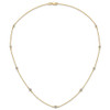 Lex & Lu 14k Yellow Gold Lab Grown Dia. SI1/SI2, G H I, Multi Station Necklace LAL2128 - 3 - Lex & Lu