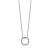 Lex & Lu 14k White Gold Lab Grown Diamond SI1/SI2, G H I, Circle Necklace LAL2132 - 2 - Lex & Lu