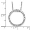 Lex & Lu 14k White Gold Lab Grown Diamond SI1/SI2, G H I, Circle Necklace LAL2133 - 3 - Lex & Lu