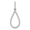 Lex & Lu 14k White Gold Lab Grown Diamond SI1/SI2, G H I, Teardrop Pendant LAL2140 - Lex & Lu