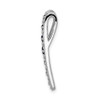 Lex & Lu 14k White Gold Lab Grown Dia. SI1/SI2, Cr. Sapphire Chain Slide Pendant - 2 - Lex & Lu