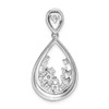 Lex & Lu 14k White Gold Lab Grown Diamond SI1/SI2, G H I, Fancy Teardrop Pendant LAL2197 - 3 - Lex & Lu