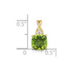 Lex & Lu 10k Yellow Gold Peridot and Diamond Pendant LAL2219 - 2 - Lex & Lu