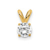 Lex & Lu 14k Yellow Gold 1/4ct. Round Cert. Lab Grown Dia Solitaire Pendant LAL2223 - Lex & Lu