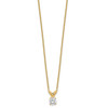 Lex & Lu 14k Yellow Gold 1/4ct. Round Lab Grown Dia Solitaire Pendant Necklace - 2 - Lex & Lu