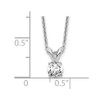 Lex & Lu 14k White Gold 1/4ct. Round Lab Grown Dia. VS/SI, Solitaire Necklace LAL2233 - 3 - Lex & Lu