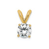 Lex & Lu 14k Yellow Gold 1/3ct. Round Cert. Lab Grown Dia Solitaire Pendant LAL2237 - Lex & Lu