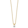 Lex & Lu 14k Yellow Gold 1/3ct. Round Cert. Lab Grown Dia Solitaire Pendant LAL2238 - 2 - Lex & Lu