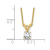 Lex & Lu 14k Yellow Gold 1/3ct. Round Lab Grown Dia. SI1/SI2, Solitaire Necklace LAL2244 - 3 - Lex & Lu