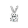 Lex & Lu 14k White Gold 1/3ct. Round Lab Grown Dia. SI1/SI2, Solitaire Pendant LAL2248 - Lex & Lu