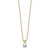 Lex & Lu 14k Yellow Gold 1/2ct. Round Cert. Lab Grown Dia Solitaire Pendant LAL2252 - 2 - Lex & Lu